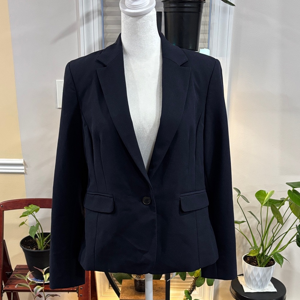 Worthington navy blue single button Blazer size PM